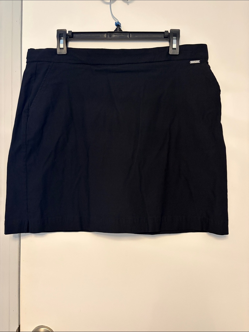 Rafaella Black Mini Skort - Sleek Straight Cut